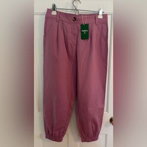 HALARA Mid Rise Zippered Pocket Casual Cotton Joggers Womens M,  Pink